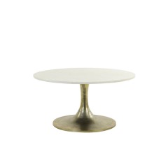 CAFE TABLE RCK WHITE MARBLE BRONZE LEG 80 - CAFE, SIDE TABLES